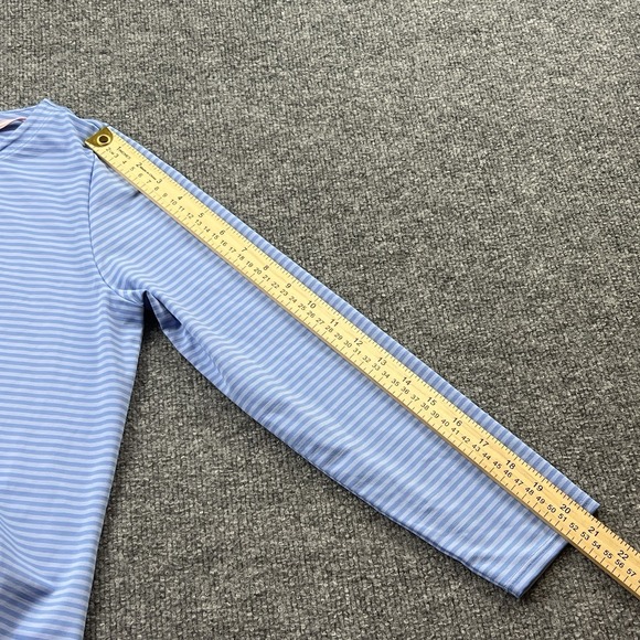 Vineyard Vines Sankaty Dress Womens L Blue Stripe Whale Logo Stretch NWT - Picture 8 of 10